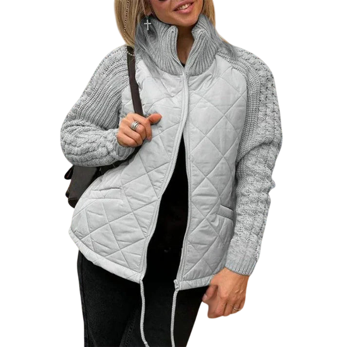 Adela - Veste matelassée en patchwork de maille - Spécial automne 2025 🍁