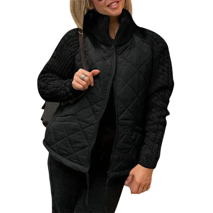 Adela - Veste matelassée en patchwork de maille - Spécial automne 2025 🍁