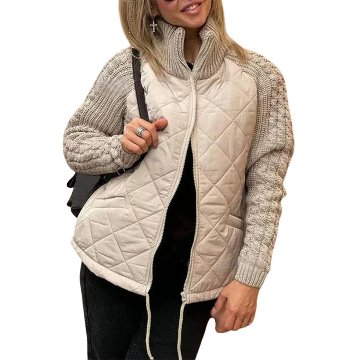 Adela - Veste matelassée en patchwork de maille - Spécial automne 2025 🍁