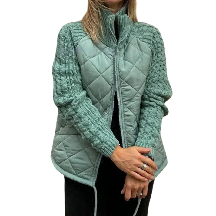 Adela - Veste matelassée en patchwork de maille - Spécial automne 2025 🍁