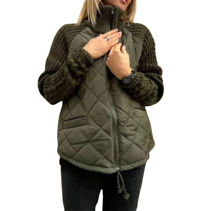 Adela - Veste matelassée en patchwork de maille - Spécial automne 2025 🍁
