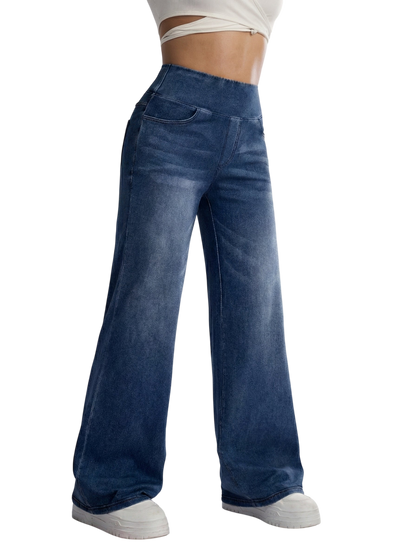 Wide-Leg Tummy Control Pants