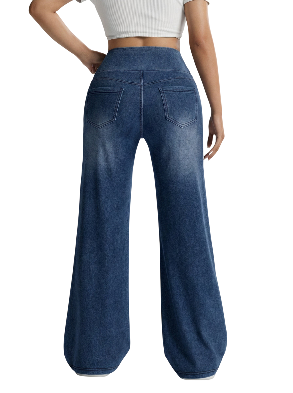 Pantalon large avec contrôle du ventre