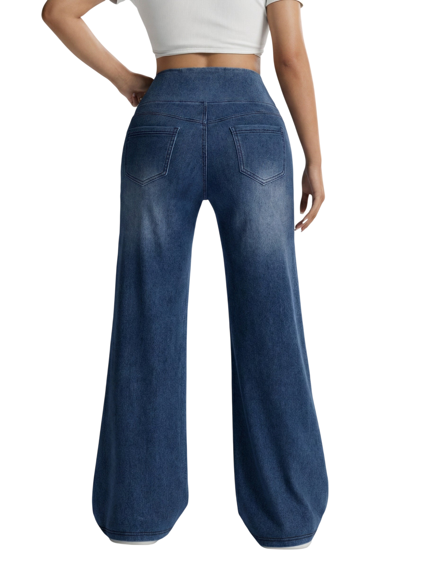 Pantalon large avec contrôle du ventre