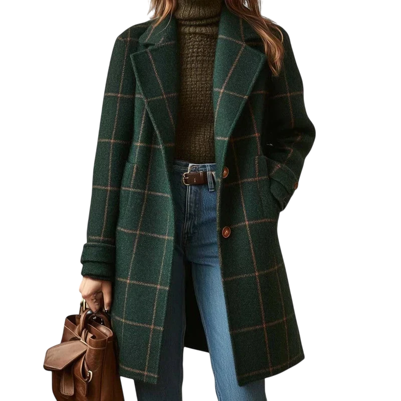 Fiona – Manteau classique à carreaux