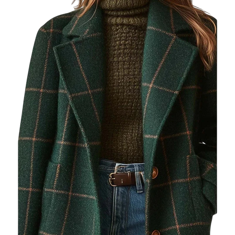 Fiona – Manteau classique à carreaux