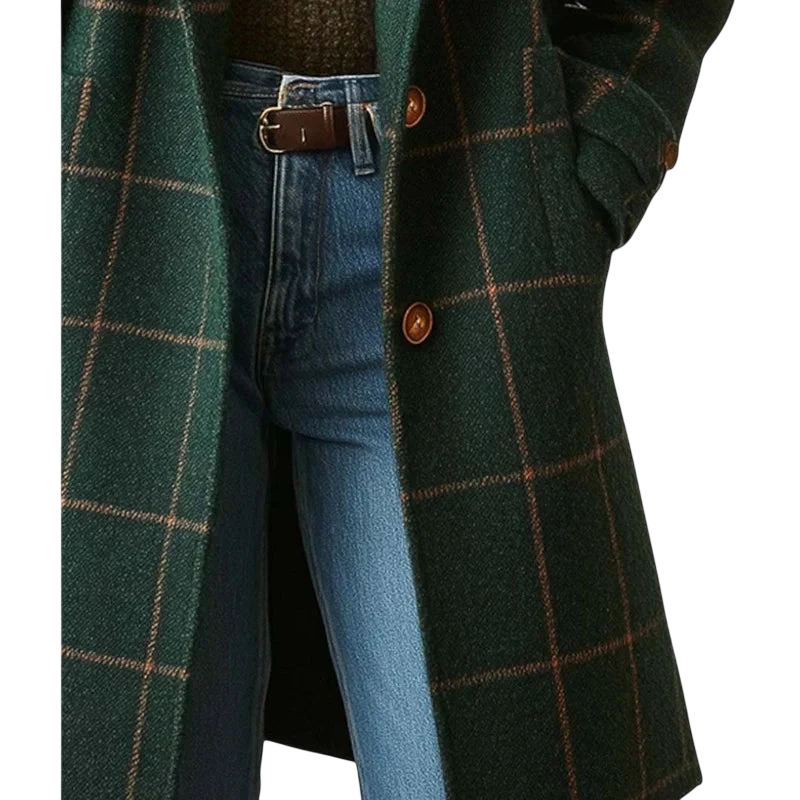 Fiona – Manteau classique à carreaux