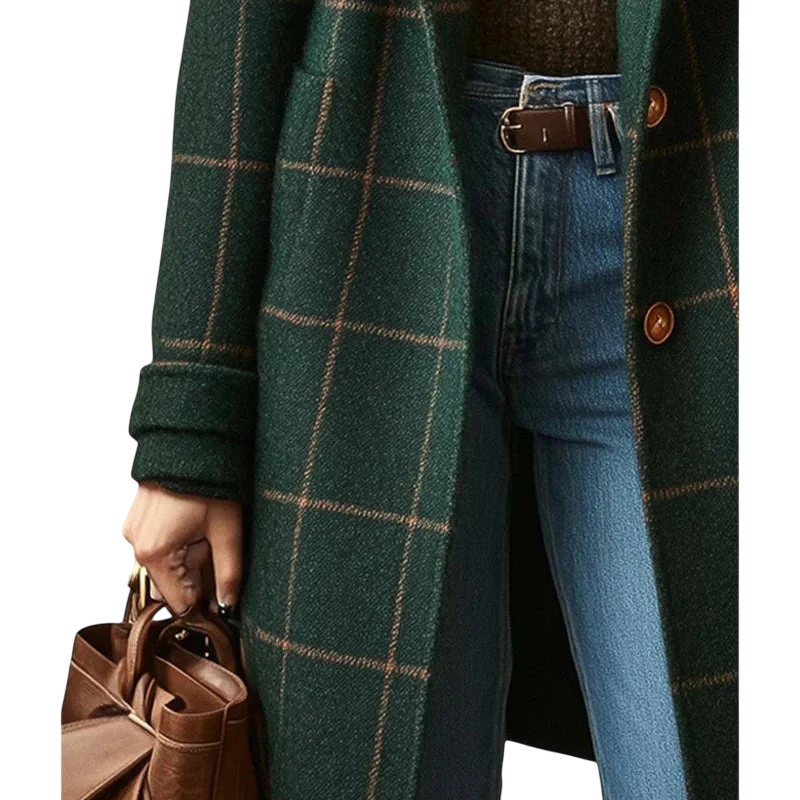 Fiona – Manteau classique à carreaux