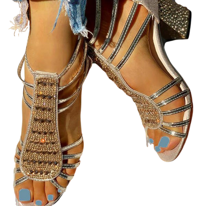Blaze – Radiant Crystal Strap Heels