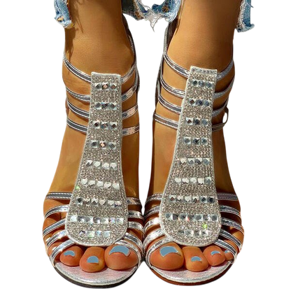 Blaze – Radiant Crystal Strap Heels