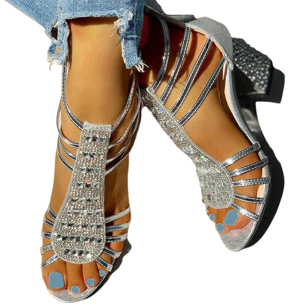 Blaze – Escarpins à brides en cristal Radiant