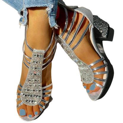 Blaze – Radiant Crystal Strap Heels