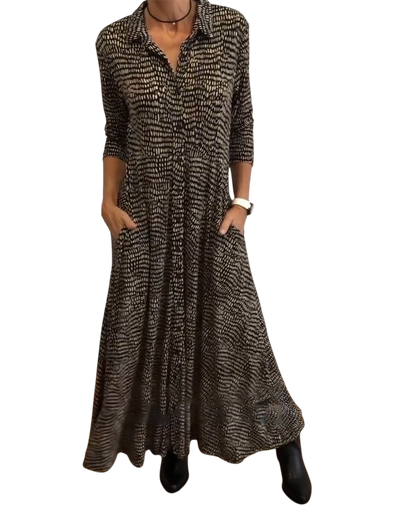 Emmy - Relaxed Button Down Maxi Dress