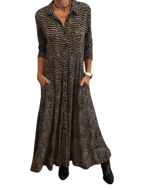 Emmy - Relaxed Button Down Maxi Dress