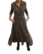 Emmy - Robe longue boutonnée décontractée
