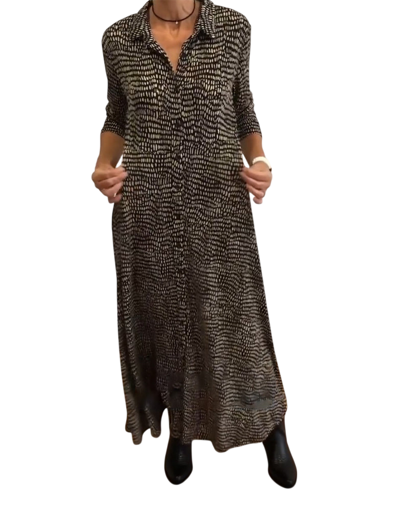Emmy - Robe longue boutonnée décontractée
