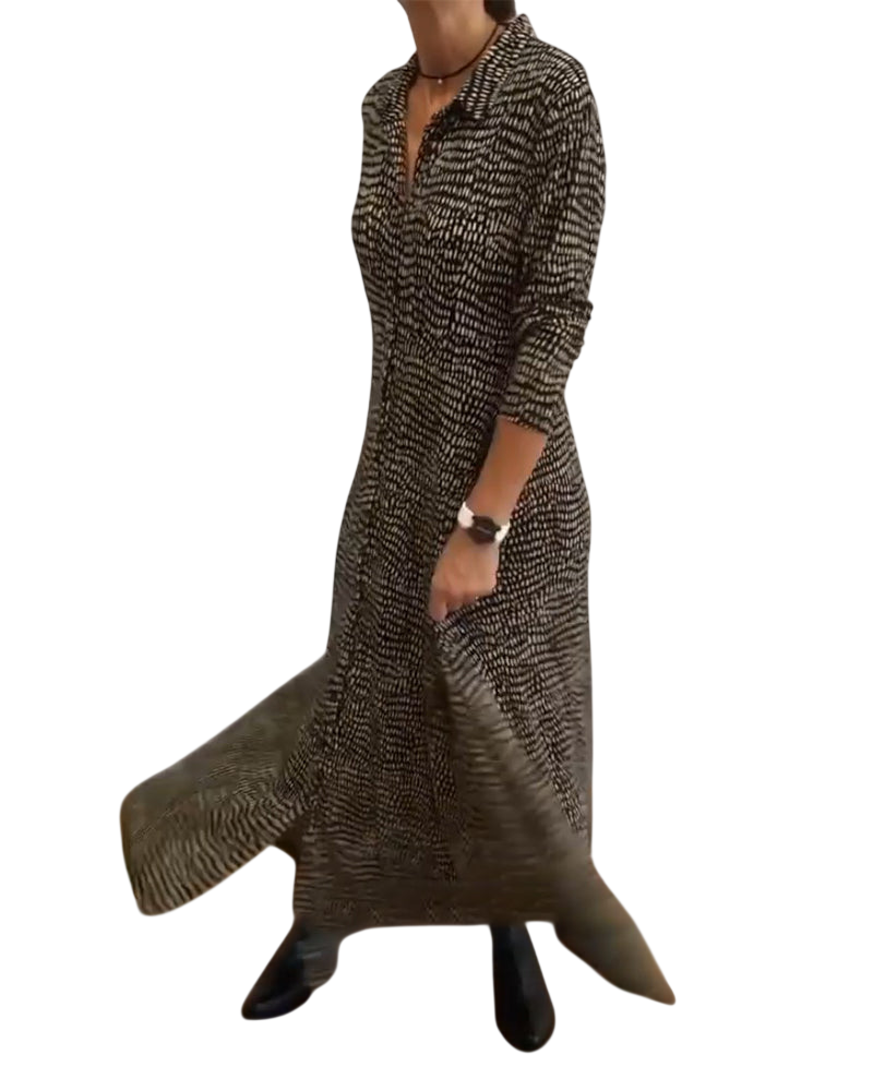 Emmy - Robe longue boutonnée décontractée