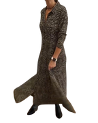 Emmy - Robe longue boutonnée décontractée