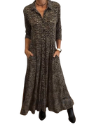 Emmy - Robe longue boutonnée décontractée