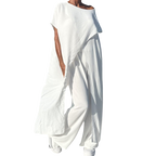 Ensemble deux pièces élégant Gabbie™ à épaules dénudées | Haut décontracté et pantalon à jambes larges