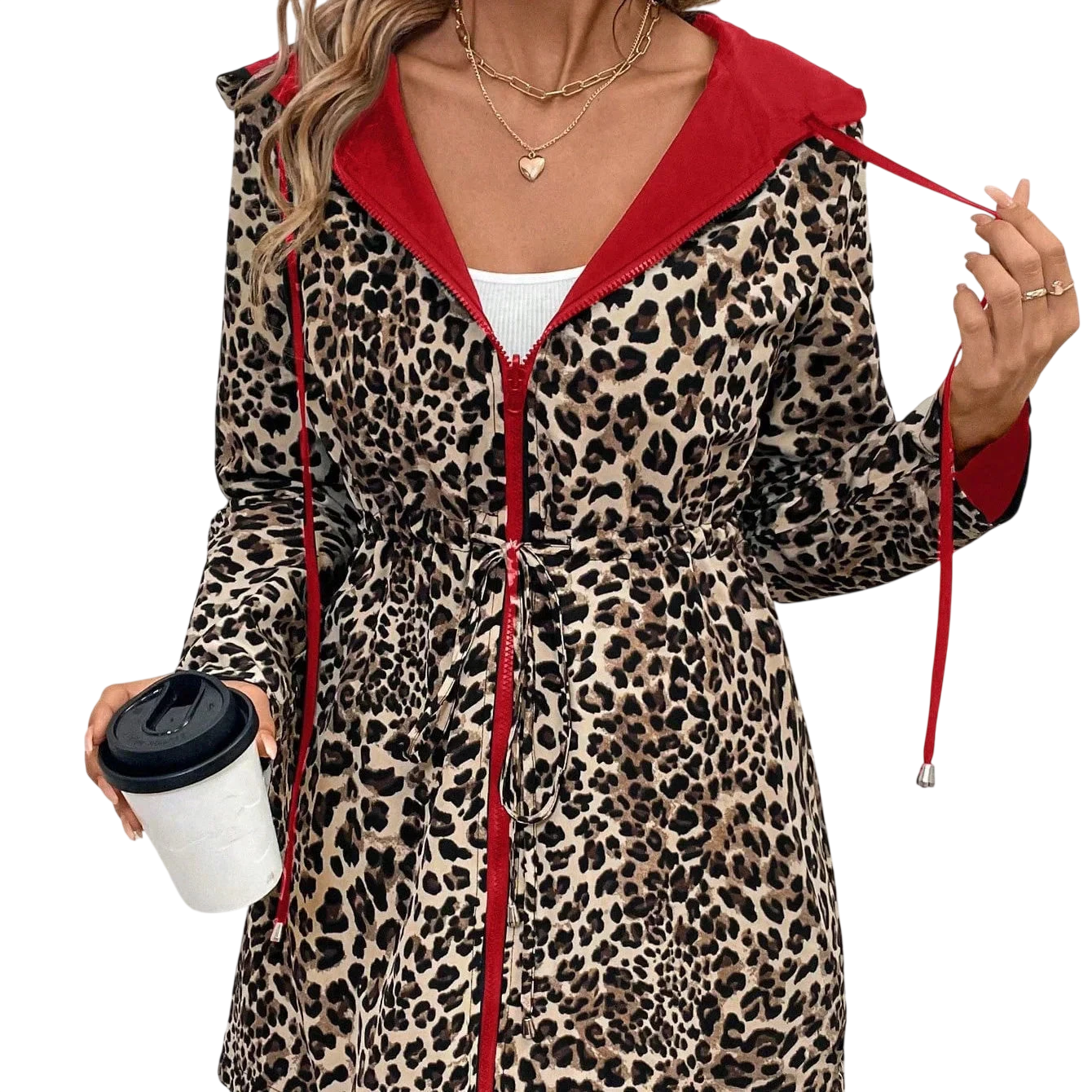 Brenda - Veste réversible avec fermeture éclair et capuche réglable