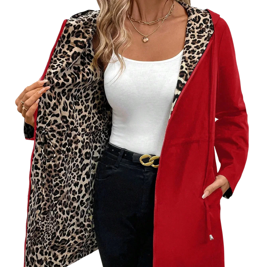 Brenda - Veste réversible avec fermeture éclair et capuche réglable