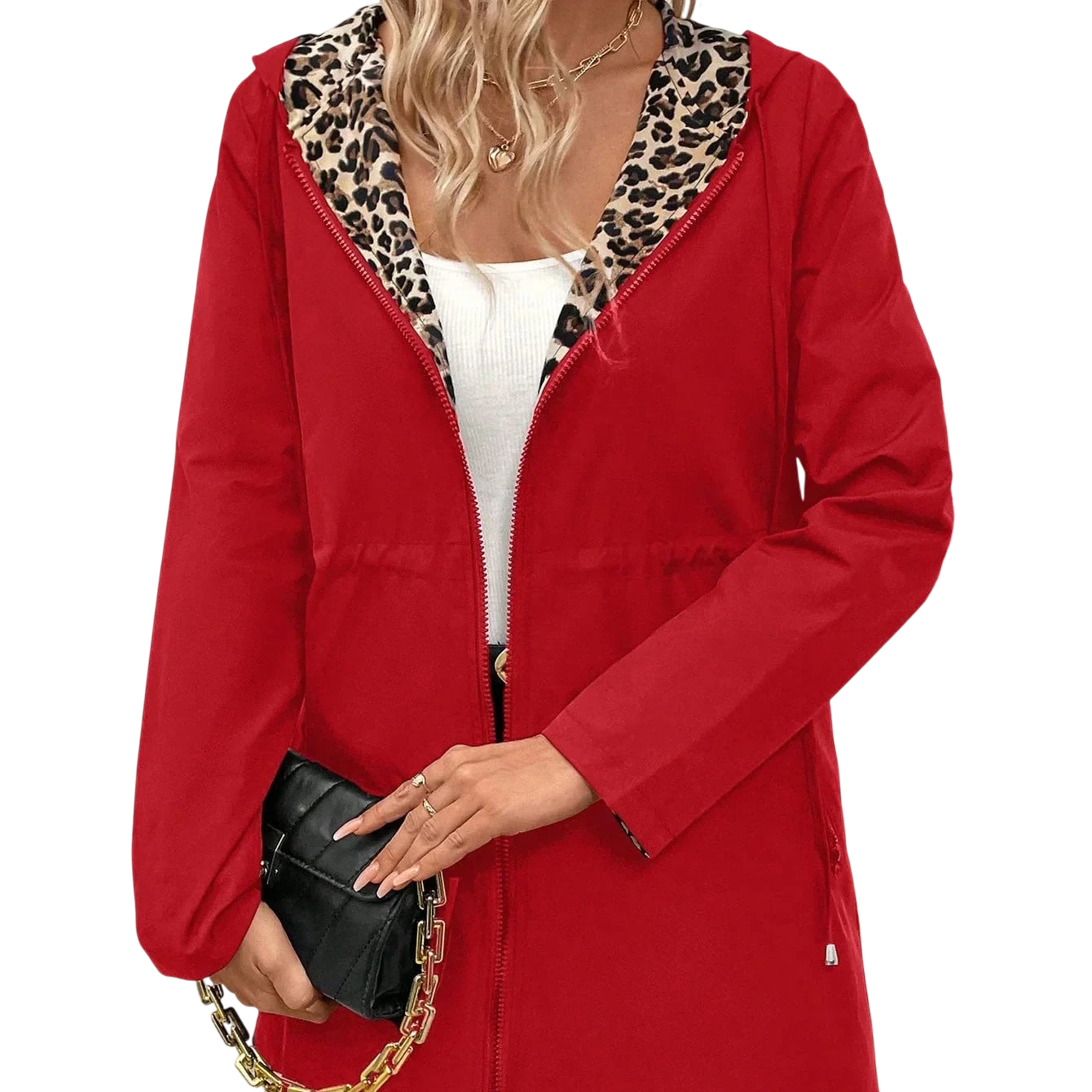 Brenda - Veste réversible avec fermeture éclair et capuche réglable