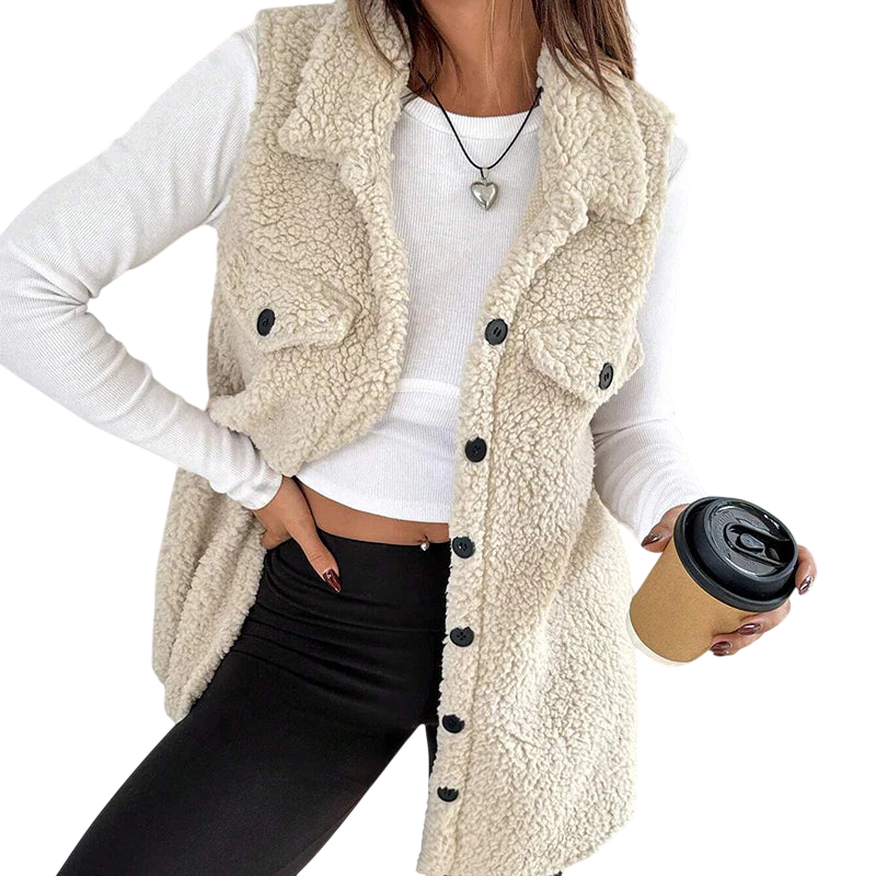 Mónica – Long Plush Vest
