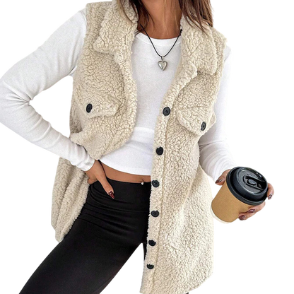 Mónica – Long Plush Vest