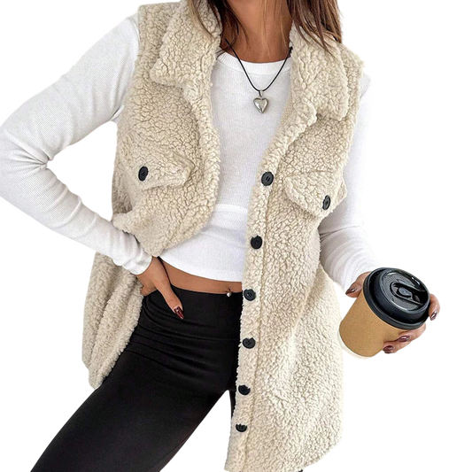 Mónica – Long Plush Vest