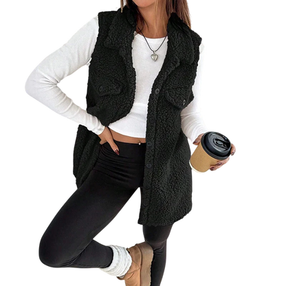 Mónica – Long Plush Vest