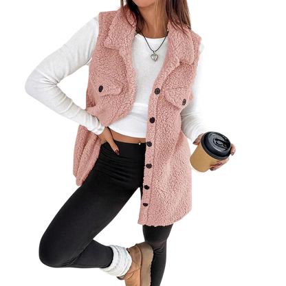 Mónica – Long Plush Vest