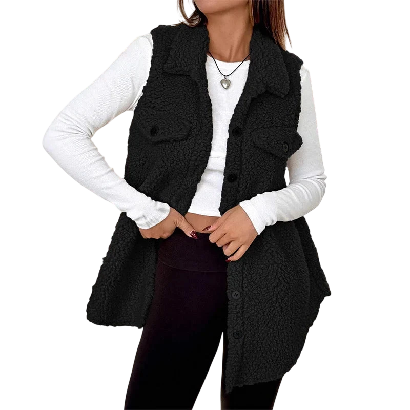 Mónica – Long Plush Vest