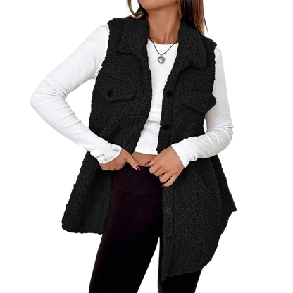 Mónica – Long Plush Vest