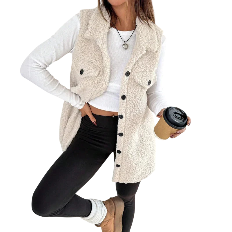 Mónica – Long Plush Vest