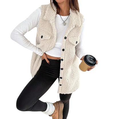 Mónica – Long Plush Vest