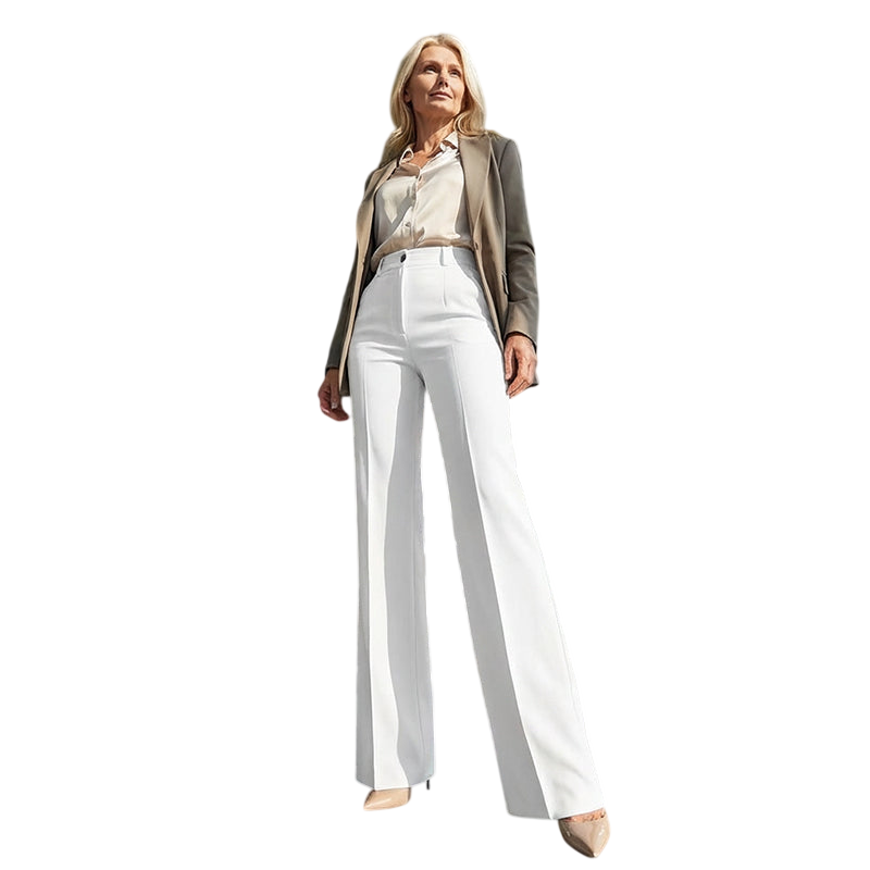Pantalon de tailleur femme taille haute