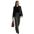 Pantalon de tailleur femme taille haute