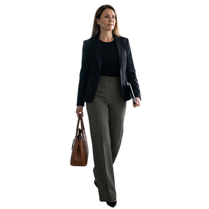 High-Waist Women's Suit Pants