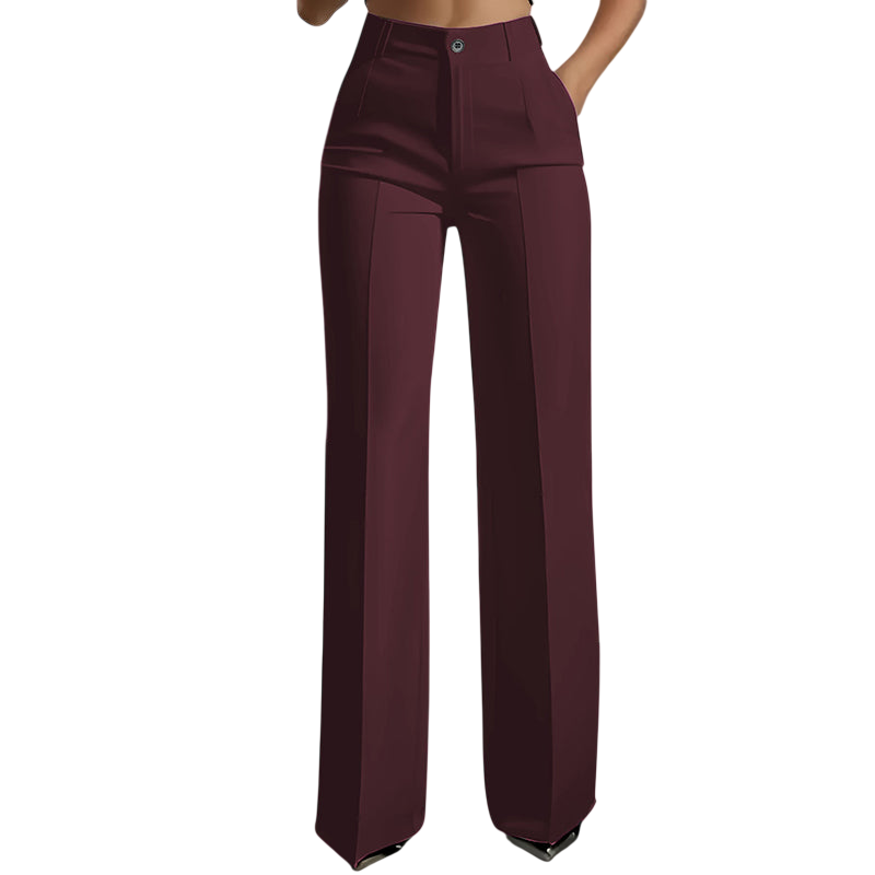 High-Waist Women's Suit Pants