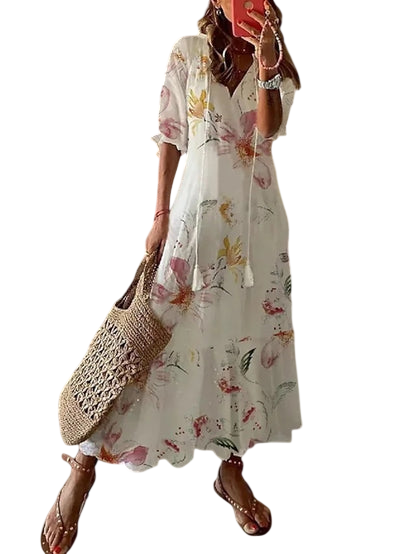 Fallon - Robe bohème coupe ventre plat