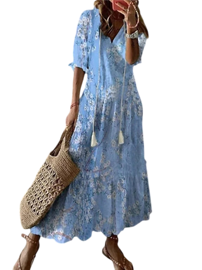 Fallon - Robe bohème coupe ventre plat