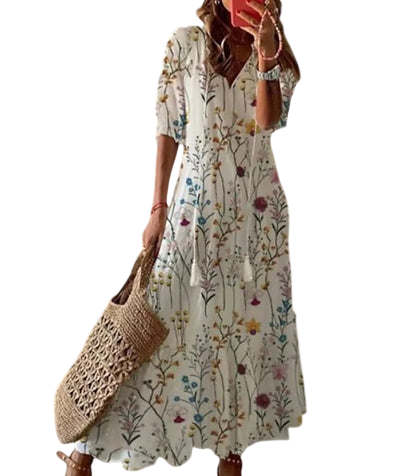 Fallon - Robe bohème coupe ventre plat