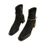 Valeria – Bottines en suède à boucle moderne