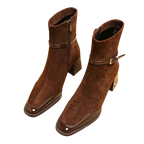 Valeria – Bottines en suède à boucle moderne