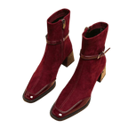 Valeria – Bottines en suède à boucle moderne